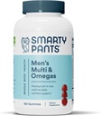 SmartyPants Multivitamine voor mannen, Gummies: Omega 3 Visolie (EPA/DHA), Methylfolaat, CoQ10, Vitamine D3, C, Vitamine B12, B6, A, K & Zink voor Immune Support, Biotine, 180 Gummies (30 dagen levering)