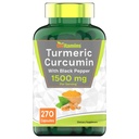 tnvitamins Curcumine curcumine gélules avec poivre noir de 1500 MG - 270 capsules en vrac - 3 mois d'approvisionnement!
