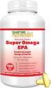 SHIFA NUTRITION Halal Fish Oil Softgels 120 Ct, Dubbele sterkte - Halal Omega 3 Visolie Supplementen. Wild gevangen, niet-GMO en gezuiverd