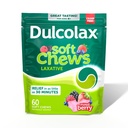 Dulcolax Saline Laxatieve Zachte Kauwen, Zachte Constipatie Verlichting, Gemengde Berry Smaak, Magnesiumhydroxide 1200 mg, 60 Tel.