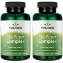 Swanson Tri-Fiber Complex - Digestief gezondheidssupplement gemaakt met psyllium, haverbran, & Apple pectine - (100 capsules) (2 verpakkingen)