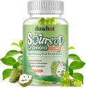 Soursop Gummies 2000MG, Soursop Leaf & Fruit Extract voor volwassenen, Soursop Fruits w/Vitaminc C voor Immune Support, Antioxidant and Digestief Aid, Vegan, 60 Counts