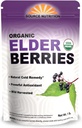 Fraises séchées biologiques de l'USDA - Fraises européennes entières, façonnées naturellement sauvages, parfaites pour le thé, les sirops et plus - Sambucas Nigra - 1 livre (biologique certifié)