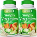 Simply Nature's Pledge - 90 Veggie Capsules - 2 maand levering - Gemaakt met Whole Food Superfoods, verpakt met Beta Caroteen & 18 Verschillende Groenten - 100% Sojavrij