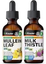 BIO KRAUTER Mullein Tinctuur 2 Fl. Oz. & Milk Thistle Tinctuur 2 Fl. Oz.
