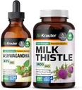 BIO KRAUTER Ashwagandha Tinctuur 4 Fl. Oz. & Milk Thistle 250 Capsules