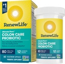 Renew Life Adult Colon Care Probiotic Supplement, Gluten, Zuivel en sojavrij, 80 miljard CFU per capsule, 60 capsules (Verpakking mei Vary)