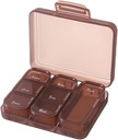 Petite boîte à pilules,boîte à pilules,Organisateur de pilules,Travel Waterproof Portable Pocket Pill Box Medicine Organizer,Conteneur quotidien de pilules pour les purs Compact Travel Medicine Holder pour les vitamines Médicaments Noir