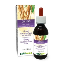 Naturalma Ginseng (Panax Ginseng) Root Alcoholvrije Tinctuur - 4 fl oz Liquid Extract in druppels - Kruidensupplement - Veganistisch