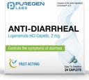 Purigen Labs Anti-Diarree Caplets - 24 Tellen - 2 mg Loperamide Hydromide - Eenvoudig doorslikken Anti-Diarree Pillen - Diarree en Maagverlossing - Controle Symptomen van diarree