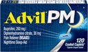 Advil PM Caplets 120 ea (verpakking van 3)