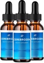 Cerebrozen Tinnitus oordruppels - Cerebrozen 24, Cerebrozen vloeibare druppels, Cerebrozen Reviews, Cerebrozen druppels voor oorreliëf (3 Pack - 180 ML)