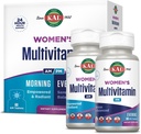 Multivitamines pour femmes KAL AM/PM, multivitamines 2-en-1 pour femmes avec Ashwagandha, Silica, Spiruline organique et GABA pour l'énergie cellulaire, la force osseuse, le soutien immunitaire, Vegan, 30 portions, 120 comprimés