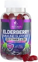 Immuun ondersteuning Gummies met vlierbessen Extract - Sambucus vlierbessen Gummy met zink en vitamine C, natuurlijke veganistische Immuun Ondersteuning Supplement voor volwassenen en kinderen, Gummy vlierbes Vitaminen - 120 Gummies