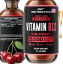 HERBIFY Vitamine B12 Methylated Multivitamine Energy Supplements for Women & Men - Liquid B12 Vitamins 5000 Mcg Methylcobalamine - Energy Support and Immune Health Liquid Vitamin 2 Oz