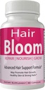 Pilules de croissance des cheveux Bloom Pilules de peau et de ongles - Vitamines de croissance des cheveux et minéraux avec Biotine - Sans gluten 60 Capsules