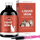 IJzersupplementen voor katten - vloeibaar ijzer voor anemie met kattenvitaminen, ondersteuning ijzer niveaus, bevordering rode cel, Boost energie en vitaliteit in Cat Health, 3.4oz(100ml)