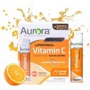 Aurora Nutrascience Liposomal Liquid Vitamin C - Gezonde Immuun Ondersteuning Supplement voor Volwassenen, Suikervrij, 3000 mg per Serving, Vegan, Glutenvrij, Niet-GMO - 32 Single Serve Packets, Oranje