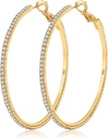 MOROTOLE 14K Gold Rhinestone Hoop oorbellen - Mode Thin Big Hoops, Hypoallergeen, 20/30/40/50/60/70mm