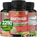 Biologische Shatavari Powder Capsules 2250MG met Ashwagandha, Brahmi Extract 
