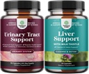 Bundel van D Mannose Capsules met Cranberry Juice Powder & Dandelion voor Urine Tract Gezondheid en Lever Ondersteuning Melkdistel Supplementen met Dandelion Root, Choline, Beetwortel & Artichoke Extract