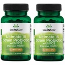 Swanson Dr. Stephen Langer's 16-Strain Probiotic with Prebiotic FOS for Gut-Health-Conscious Adults with 3.2 Billion CFU (60 Vegan Capsules, 2 Pack)