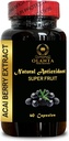 Nettoyant naturel de baies d'açai – puissant nettoyant antioxydant, poudre d'açai, extrait de baie d'açai 4:1, tout naturel et non-OGM, amplificateur de soutien - 1 bouteille 60 capsules