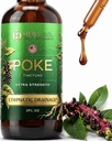 Extrait de racine de poke – gouttes de drainage lymphatiques pures - Suppléments de soutien immunitaire et formule de désintoxication - Relaxeur musculaire et support pour les athlètes - Fabriqué aux États-Unis - 2 oz
