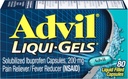 Advil Pain Reliver/Fever Reducer, 200mg Solubilized Ibuprofen (80-Count Liqui-Gel Capsules, Pack of 2)