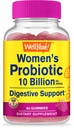 WellYeah Probiotics for Women Gummies - 10 miljard CFU - voor Digestieve Ondersteuning, Gut Health en Vrouwelijke Gezondheidsondersteuning - Natuurlijke Sourced Smaken - Veganist, Vertraagde Release Womens Probiotic - 60 Gummies