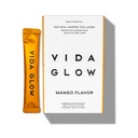 Vida Glow Marine Collageen Powder - Anti Veroudering Supplement met Collageen Peptides, Promoot gloeiende huid, sterke nagels, gezonde haren 30 porties, Mango smaak