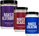 NAKED Spiergroei en Recovery Bundle: Pure Glutamine, Creatine, en Unflavored BCAA's