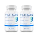 L-methylfolaatsupplement (1mg) - Professionele sterkte met geoptimaliseerde bioactieve methylfolaat - 5 MTHF - Non-GMO, Glutenvrij, Sojavrij, GMP - 180 Vegetarisch Ongearomatiseerde Capsules