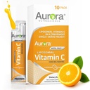 Aurora Nutrascience Mega-Pack Liposomale Vitamine C, Immune Support, 3.000 mg Per Serving, Vegan, Glutenvrij, Niet-GMO, 10 Single Serve Packets, Oranje
