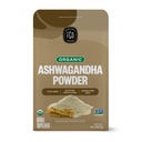 FGO poudre de racine biologique Ashwagandha, 16oz sac en vrac refermable, non-OGM, ginseng indien, Withania Somnifera, provenant de l'Inde (paquet de 1)