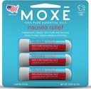MOXE Misselijkheid Nasale Inhalator Sticks, Alle Natuurlijke Essentiële Olie Blend, Gember, Kardemom, Pepermunt, Zoete Oranje, Gestoorde Maag, Hoofdpijn, Gemakkelijk te gebruiken draagbare Aromatherapie, Made in USA, 3 Pack