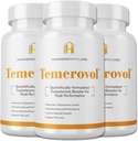 Temerovol - Mannelijke Supplement - Verbetert energie, sterkte & Libido - Lean Muscle Builder, 60 Capsules - 3 Bottle Bundle