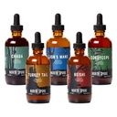 North Spore--Pack) Paddestoel Tinctuur Variety Pack, 4 oz Elke Lion's Mane, Chaga, Cordyceps, Turkije Tail, Reishi 