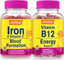 WellYeah Iron+Vitamine C + Vitamine B12 1000mcg, Gummies Bundle - Grote Proeverij, Vitamine Supplement, Glutenvrij, GGO-vrij, Kauwgom