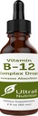 Ultra6 Nutrition Vitamine B12 gouttes liquides sublinguales - Supplément de méthylcobalamine B12 Excellent pour l'énergie et la fatigue - Suppléments de vitamine B pour les femmes et les hommes - 90 jours d'approvisionnement