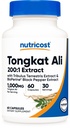 Nutricost Tongkat Ali 1000mg 60 Capsules - avec Tribulus Terrestris et BioPerine, Caps végétariens, Non-OGM, Sans gluten, Extrait de Potent