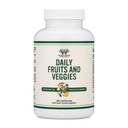 Fruit en groenten supplement (Daily Blend van 49 verschillende groenten en fruit, 23 groenten en 29 vruchten) 1.500mg porties, 180 capsules (Geen fillers, Vegan Safe, niet-GMO) door dubbel hout