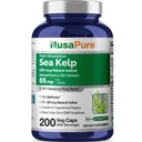 NusaPure Sea Kelp Natural Iodine 325mcg 10:1 Extract, 65 mg Equivalent aan 650 mg Capsule 200 Telling (Non-GMO, Vegan)