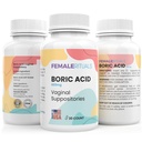 Suppositoires d'acide borique pour les femmes 600mg 30 Pack - Solution d'odeur et de levure Suppositoire d'acide borique - Suppositoire vaginal pour PH Balance et santé vaginale - Solution de vaginite pour les femmes