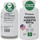 Fadogia Agrestis 600MG 30-daagse levering Sportvoeding Testosteron Booster Ondersteuning Capsules - Spieropbouw en vitaliteit Ondersteuning Extract Supplement - Glutenvrij - Non-GMO