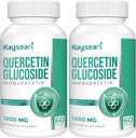 Quercetine Glucoside 1200 mg Supplementen - Isoquercetine met 6X Biobeschikbaarheid,120 Veggie Capsules, Contain Black Pepper & Rutin voor Max Absorptie