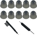 Smokey Hearing Aid Power Domes Sluit Domes Oortips voor ReSound Sure Fit Style RIC RITE en Open Fit BTE Hoorversterker met reinigingsgereedschappen Borstelreiniger en Carry Case (Smokey, Medium)