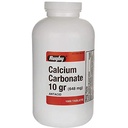 Calciumcarbonaat 10 gr (648 mg) - Antacida - 1000 tabletten