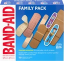 Band-Aid merk kleefband Family Variety Pack in diverse maten met waterblok Flex, flexibele stof, huid-flex, Tough Strips & Pixar Character Bandages, 110 ct