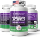Magnesium Glycinate - Magnesium Supplement met zink en vitamine D3 voor slaap, immuun, bot & spierondersteuning en hartgezondheid - Non-GMO, Glutenvrije, zacht op maag - 180 Vegetarische Capsules